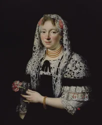 Portret van een patricische dame uit Gdansk